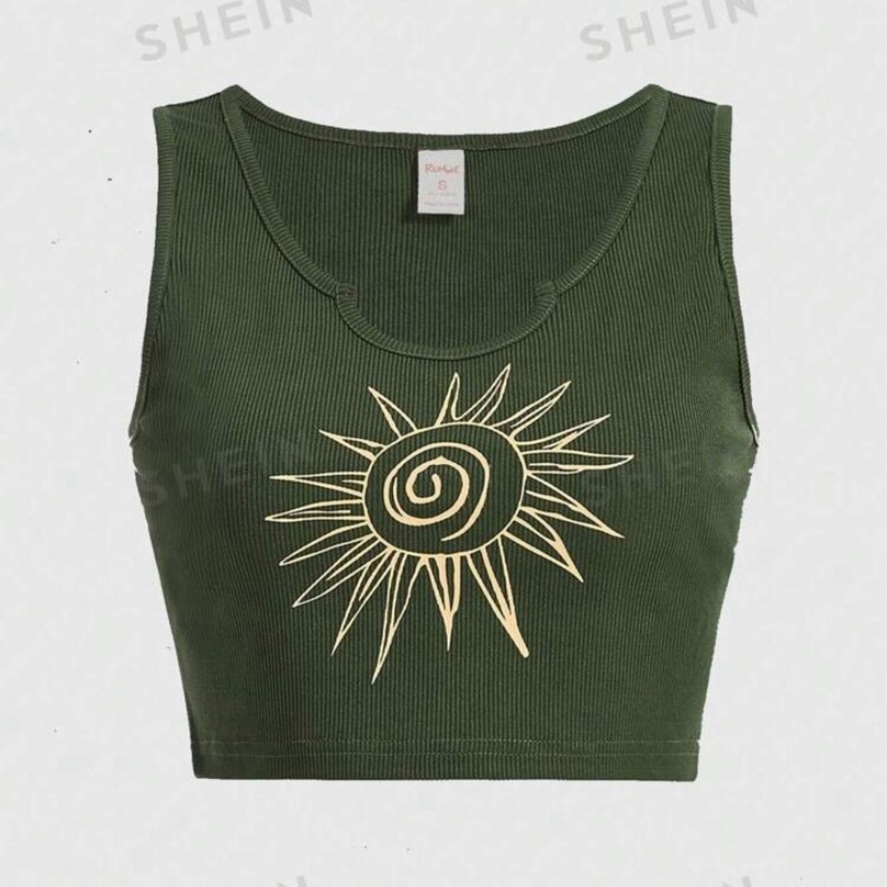 Size Large Shein green crop top